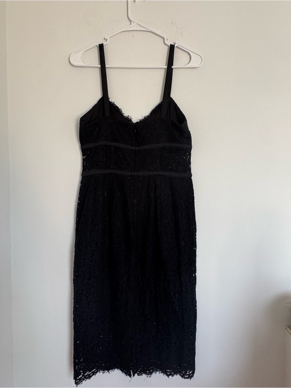 Express Black Lace Midi Dress with Spaghetti Straps - Picture 4 of 6